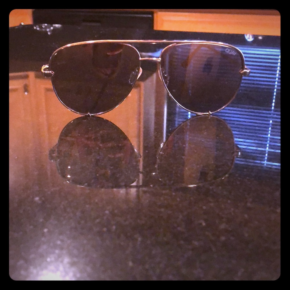 Quay Rose Gold Sunglasses